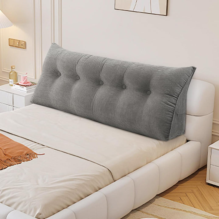 OHMG 120/140/160/180/200 cm Lesekissen für Bett, Rückenkissen Sofa, dreieckige Kopfteilkissen, Sofak