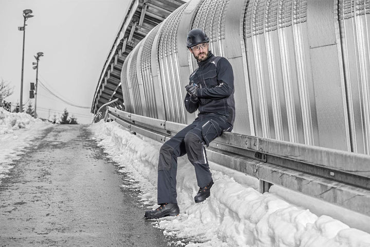 Uvex New Worker Arbeitshose - Schwarze Bundhose mit Kniepolstertaschen - Gr 58