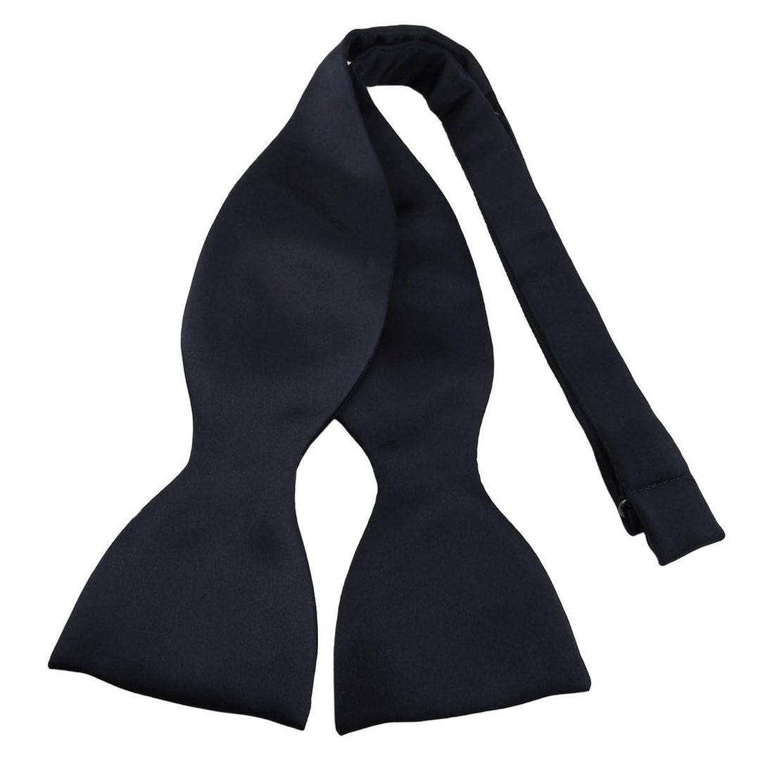 TigerTie Herren Selbstbinder Satin Fliege + Aufbewahrungsbox Blau Marine, Blau Marine