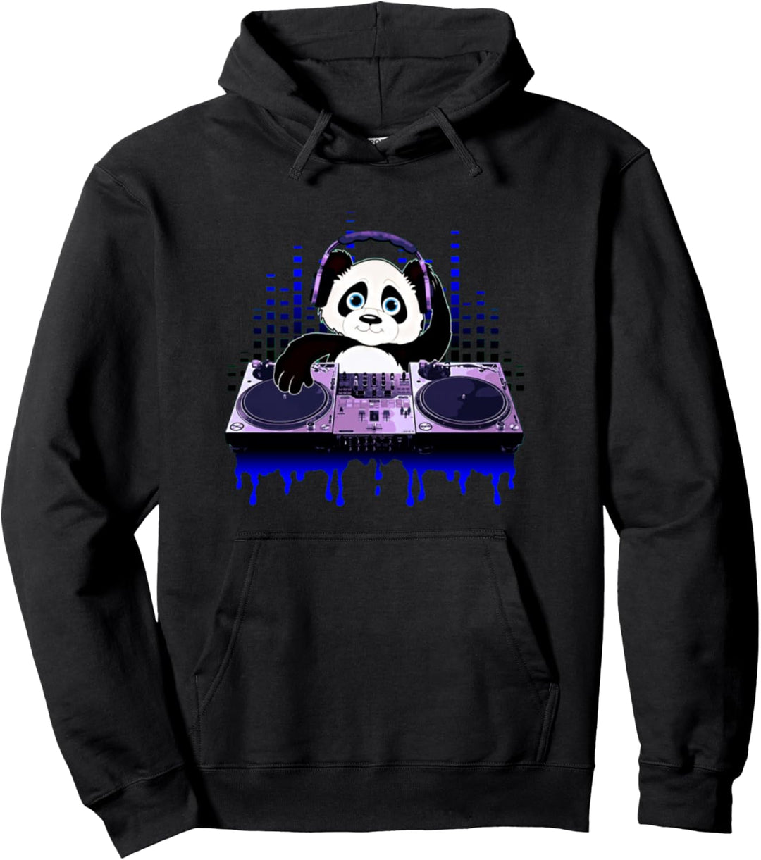 Dj-Panda-Grafik Pullover Hoodie