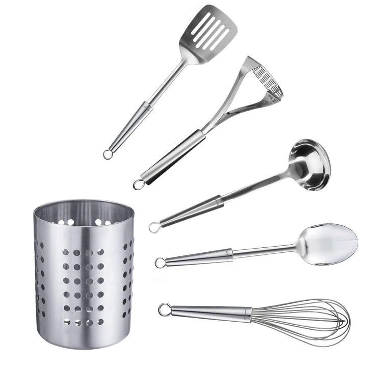Westmark 6tlg Küchenhelfer-Set Glory – Wender, Kartoffelstampfer, Schöpfkelle Gemüselöffel, Schneebe