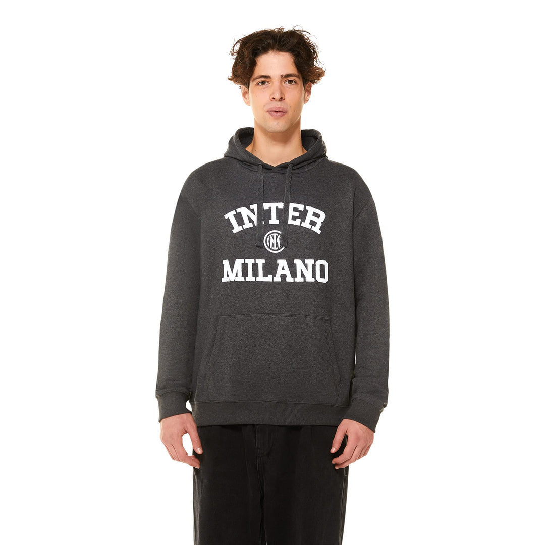 Inter Unisex Sweatshirt mit Kapuze Kapuzenpullover S Grau, S Grau