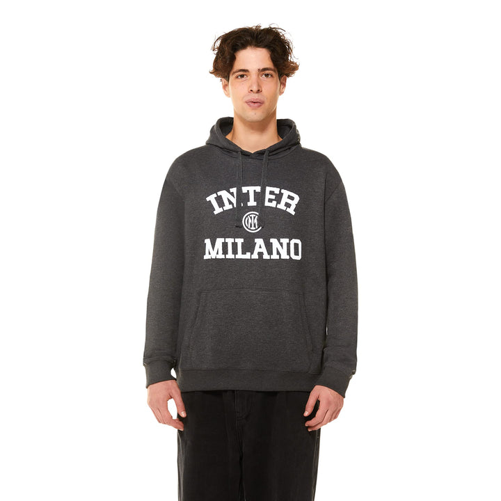 Inter Unisex Sweatshirt mit Kapuze Kapuzenpullover S Grau, S Grau