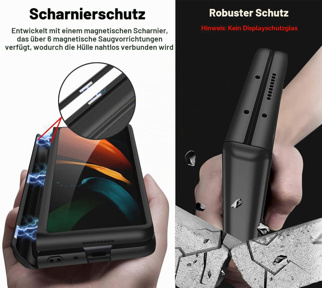 Miimall Kompatibel mit Samsung Galaxy Z Fold 2 2020 Hülle, [Magnetischer Scharnierschutz] Hartes PC