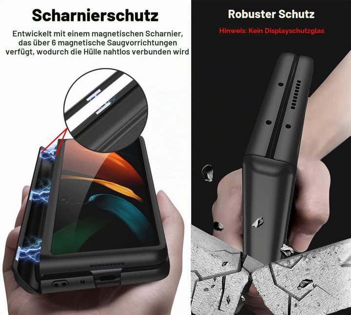 Miimall Kompatibel mit Samsung Galaxy Z Fold 2 2020 Hülle, [Magnetischer Scharnierschutz] Hartes PC