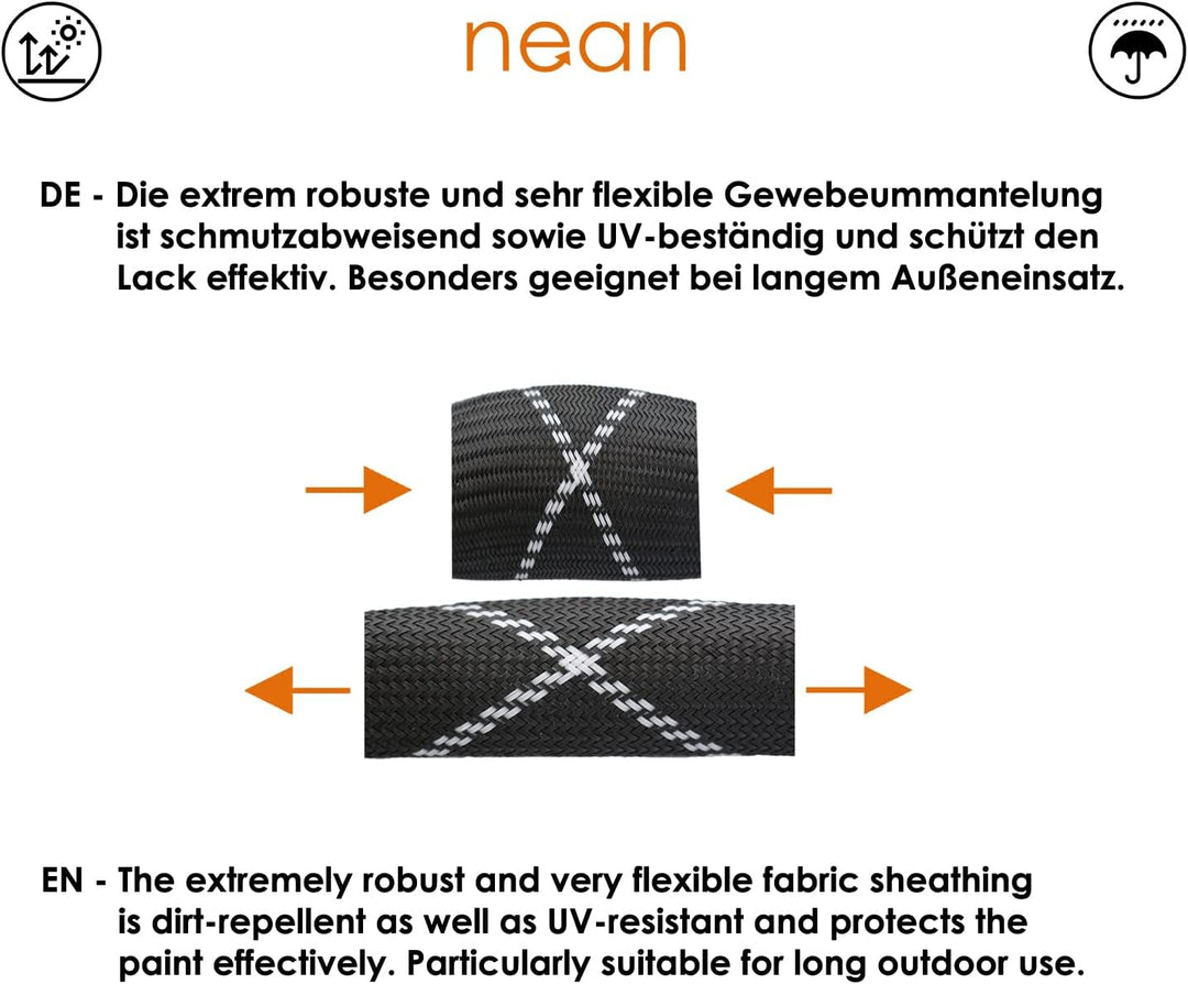 nean Fahrradschloss Kettenschloss, Bike chain lock, 2 Sicherheits-Schlüssel, hohe Sicherheit und ext