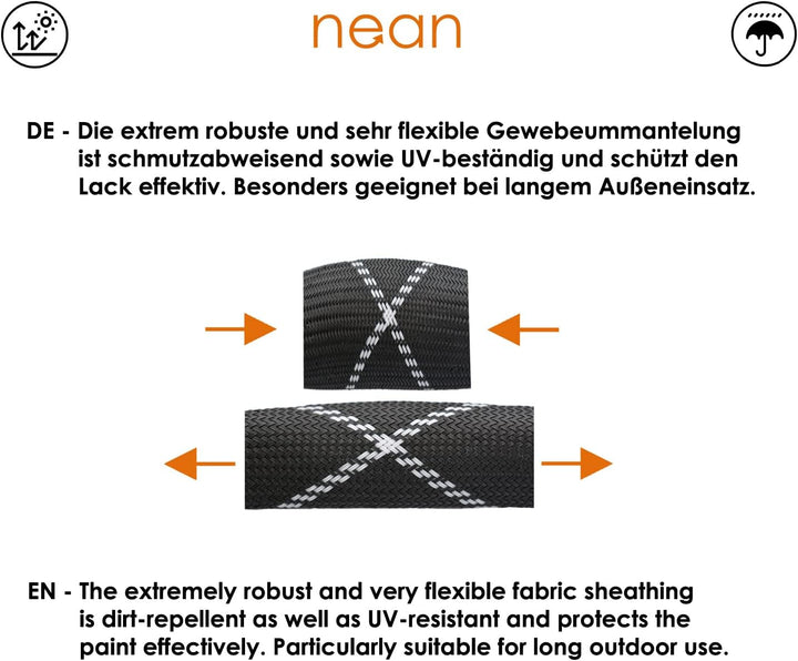 nean Fahrradschloss Kettenschloss, Bike chain lock, 2 Sicherheits-Schlüssel, hohe Sicherheit und ext