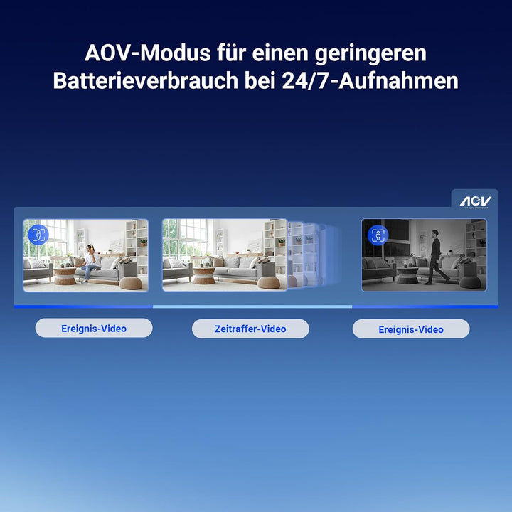 EZVIZ 3G/4G LTE Überwachungskamera mit Akku, 2K Kamera Indoor mit AOV-Modus, KI Personenerkennung, 2