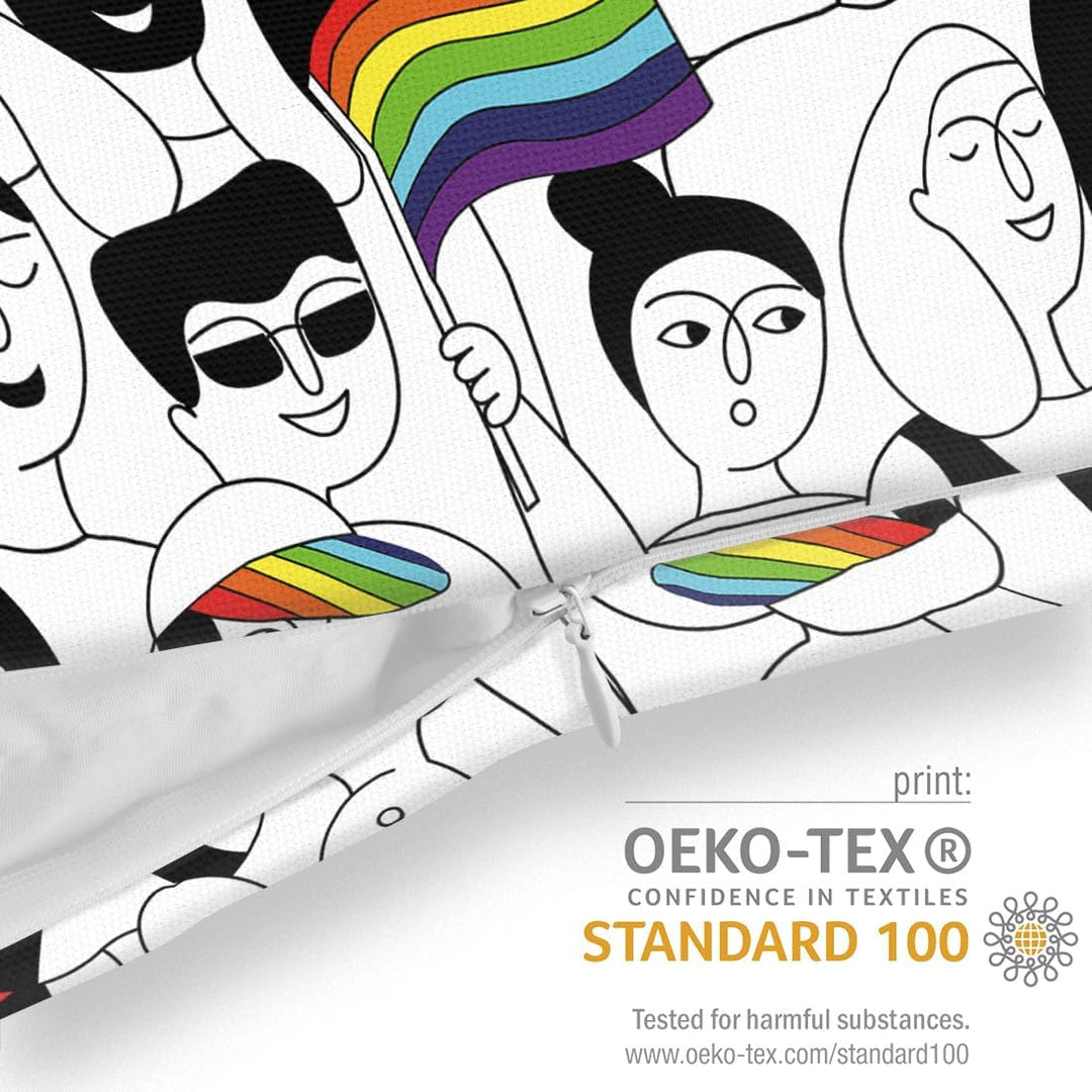 VOID Love Pride Menschen Kissenbezug Kissenhülle Polyester wasserfest Outdoor Indoor, Kissen Grösse: