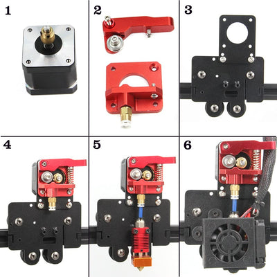 Zeberoxyz Direct Drive Einzelextruder mit Riemenscheiben Upgrade-Stützplatte mit Schrittmotor-Kit Ea