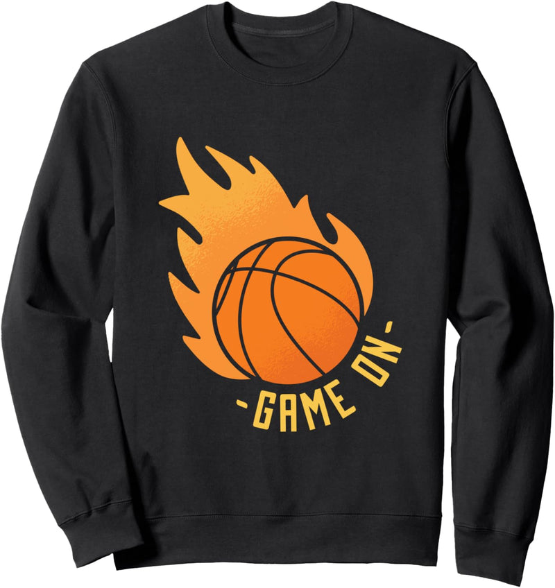 Basketball in Flammen - Sportspielgrafik Sweatshirt