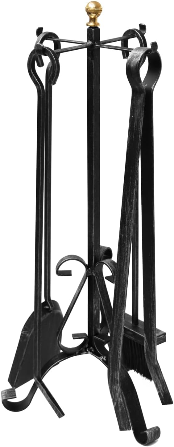 raik R1010 Raik Kaminbesteck Heinrich, 4-teilig, Schmiedeeisen, 64