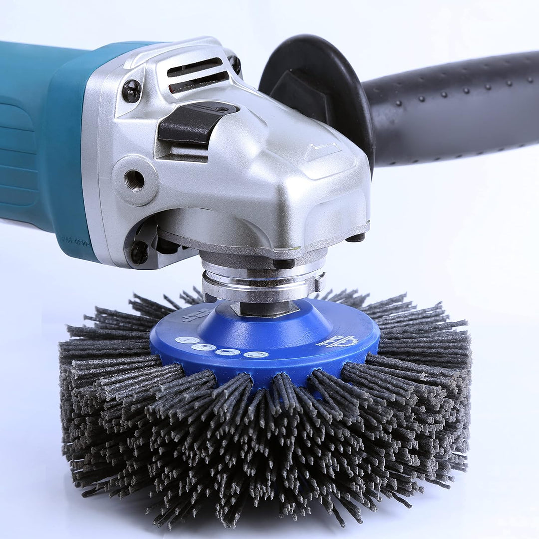 EHRHOLZ® Schleifbürste für Winkelschleifer | 140 mm Durchmesser | Rundbürste | Strukturierbürste | P