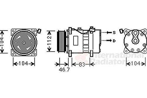 Van Wezel 5800K288 Kompressor, Klimaanlage