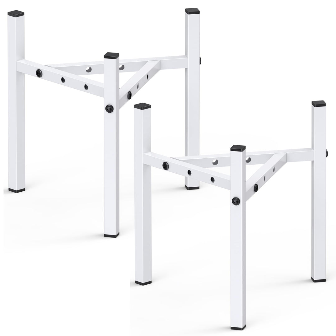 2 Stück Moderne Eisen-Pflanzenständer für den Innen- und Aussenbereich, Keramik, 20-30,5 cm, Garten,