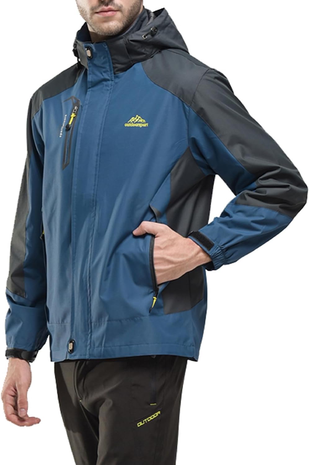 YSENTO Herren Regenjacke Wasserdichte Outdoor Atmungsaktive Wandern Funktionelle Softshell Winddicht