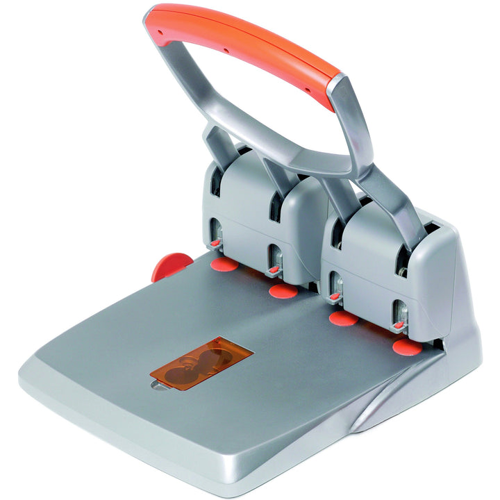 Rapid 23223100 Starker Vierfachlocher HDC150/4, Kunststoff/Metall, 150 Blatt, silber/orange, 150 Bla