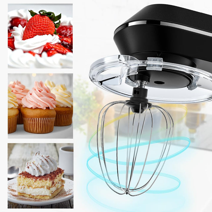 MalTec Planet Küchenmaschine | MaltecChef 2200W Knetmaschine | Rührhaken, Knethaken, Schneebesen, Sp