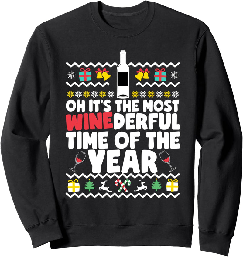 A WINEderful Time Of Year Funny Christmas Sweatshirt