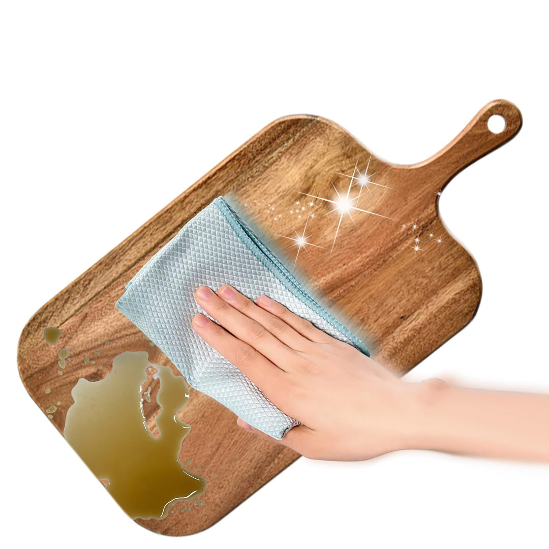 Schneidebrett Holz,Holz Servierbrett Mit Griff - Doppelseitige Präsentierplatte Für Küche Käse Campi