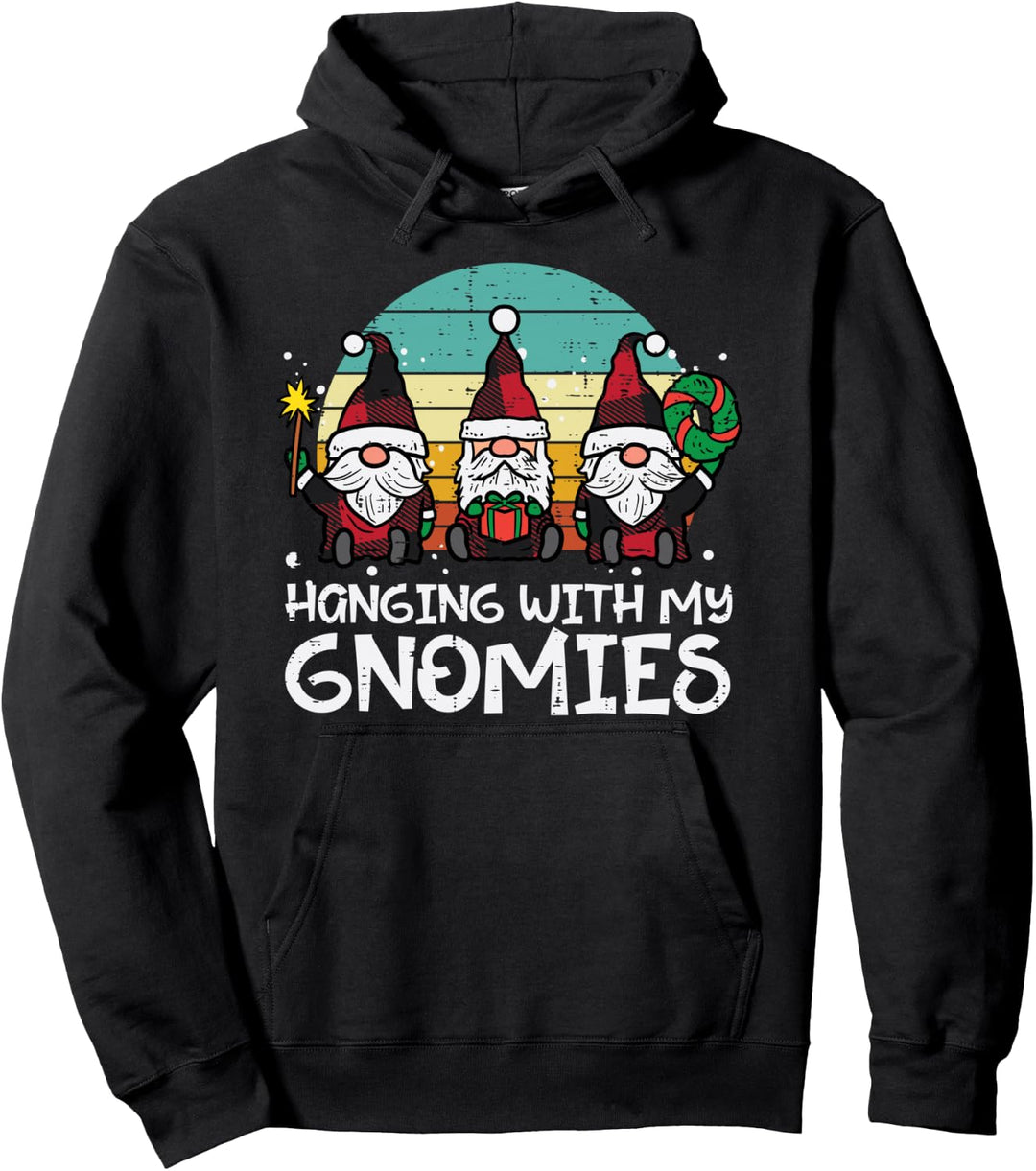 Hanging With My Gnomies Familie Weihnachten Weihnachten Junge Kinder Damen Pullover Hoodie