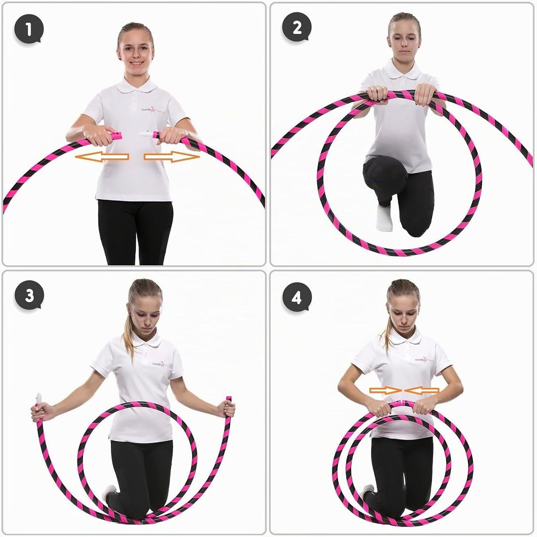 HOOPOMANIA Hula Hoop Reifen für Anfänger [Ø90cm - Ø105cm] Hula Hoop Reifen Erwachsene Ø100cm Neon Pi