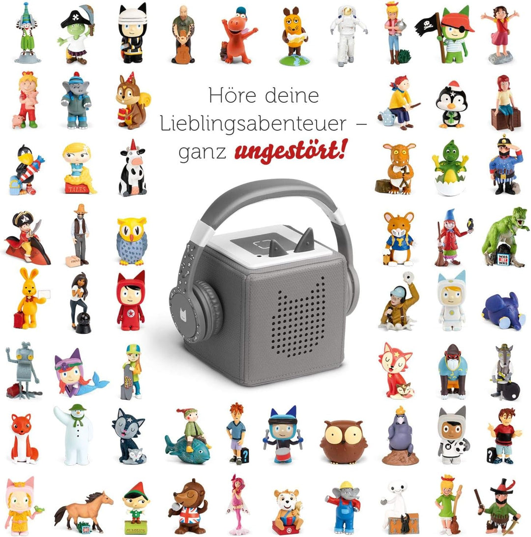 tonies-Lauscher – verstellbare Kinder Kopfhörer mit Lautstärkebegrenzung, Over Ear Kopfhörer mit Kab
