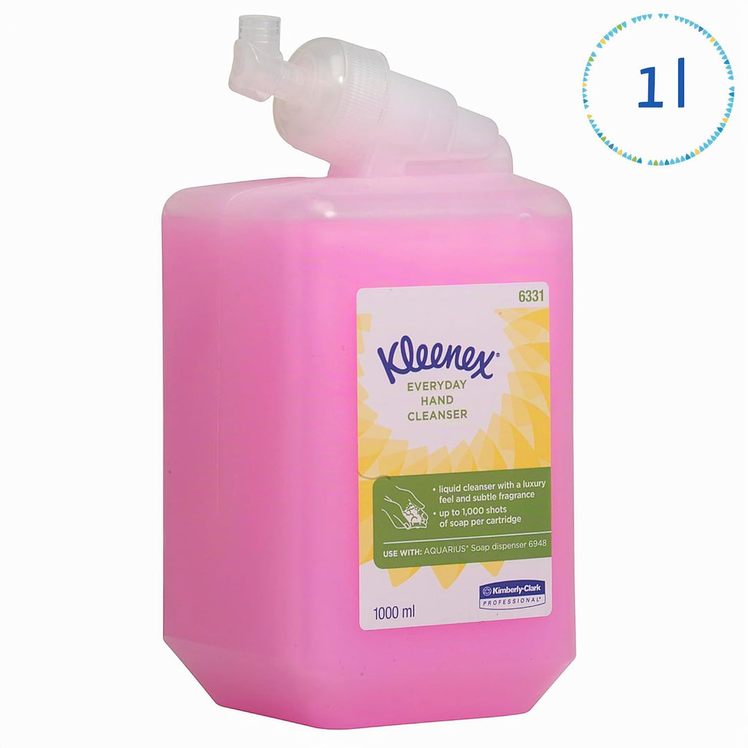 Kleenex Seife 6331 - Handseife für die tägliche Verwendung, rosa, 6 x 1 L