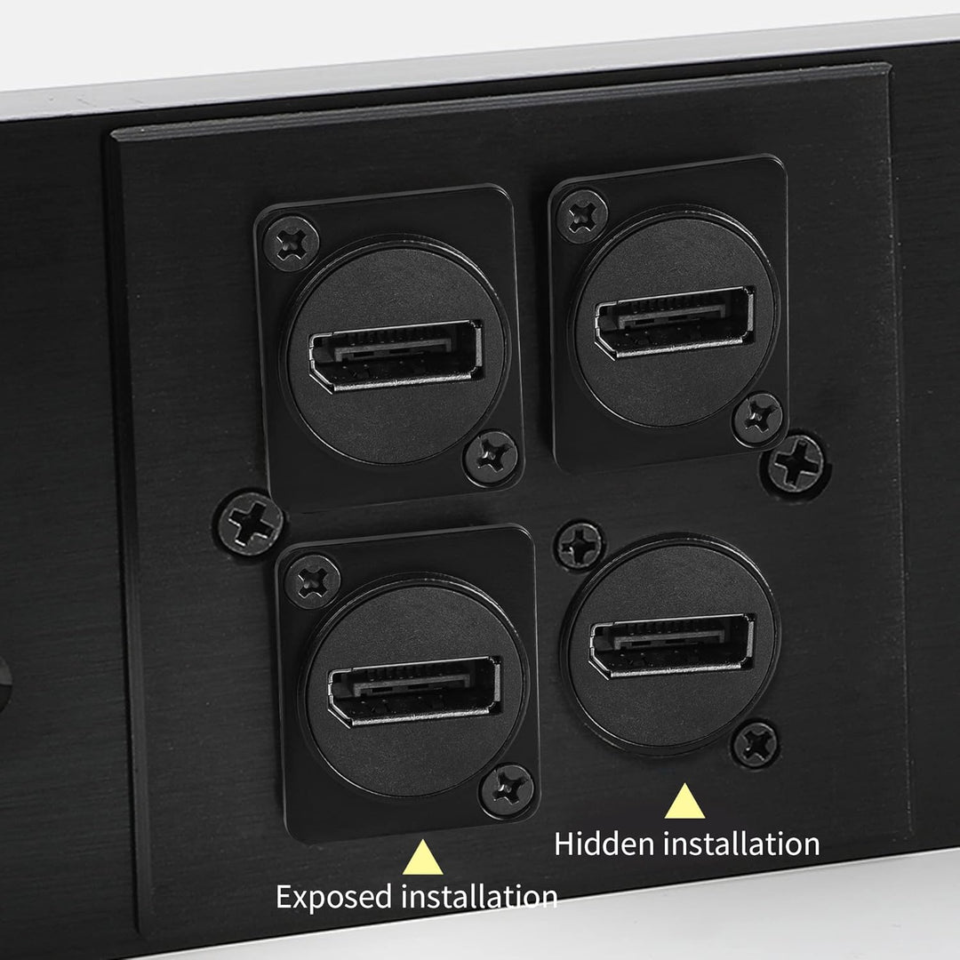 QIANRENON DP1.4 Panel Montage Adapter Anschluss 8K@60HZ Displayport DP Buchse auf Buchse Panel Gerad