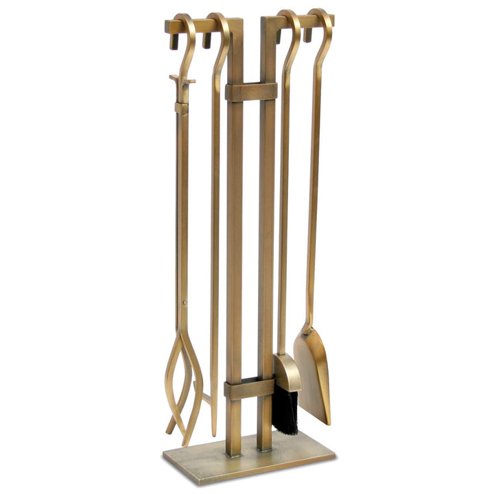 Pilgrim Home and Hearth Fireplace Tool Set, Burnished Brass 18086 Kaminbesteck Sinclair Messing brün
