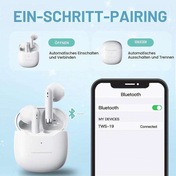 Lila In ear Kopfhörer kabellos Bluetooth kleine Ohrhörer mit Mic in-ear Ohrhörer Bluetooth Kopfhörer