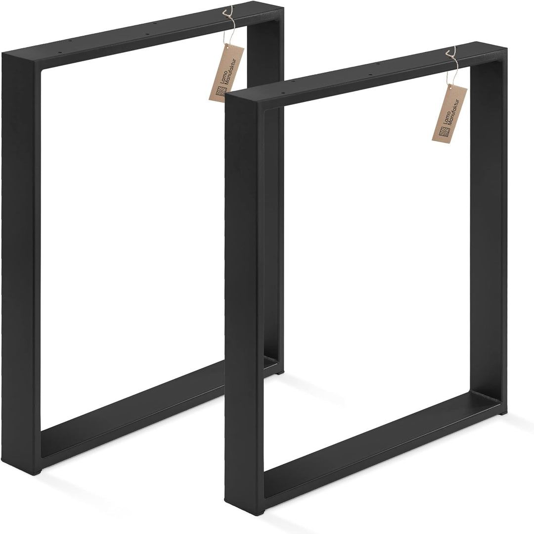 LAMO Manufaktur Tischbeine für Schreibtisch Esstisch, Simple Massive, Vierkantprofil 80x20 mm, Tisch
