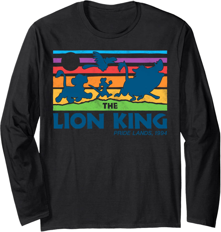 Disney Lion King Retro Rainbow Main Cast Langarmshirt