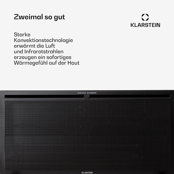 Klarstein Elektroheizung, Konvektor & Infrarotheizung Freistehend, Elektroheizung Energiesparend, Er