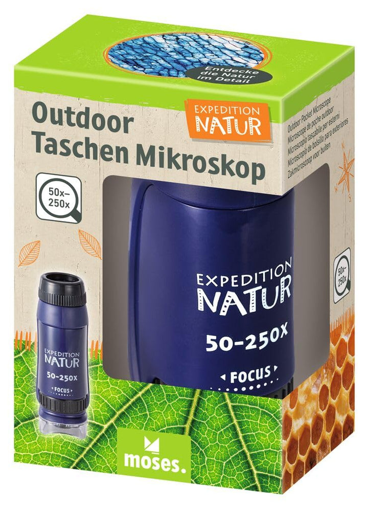 moses. Expedition Natur Outdoor-Taschen-Mikroskop - tragbares Mikroskop für Kinder mit 50-250x Vergr