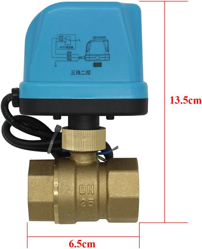 2 wege motorkugelhahn 230v 3 Kabel - kugelventil elektrisch 220v zwei wege motorventil 1/2 3/4 1 1-1
