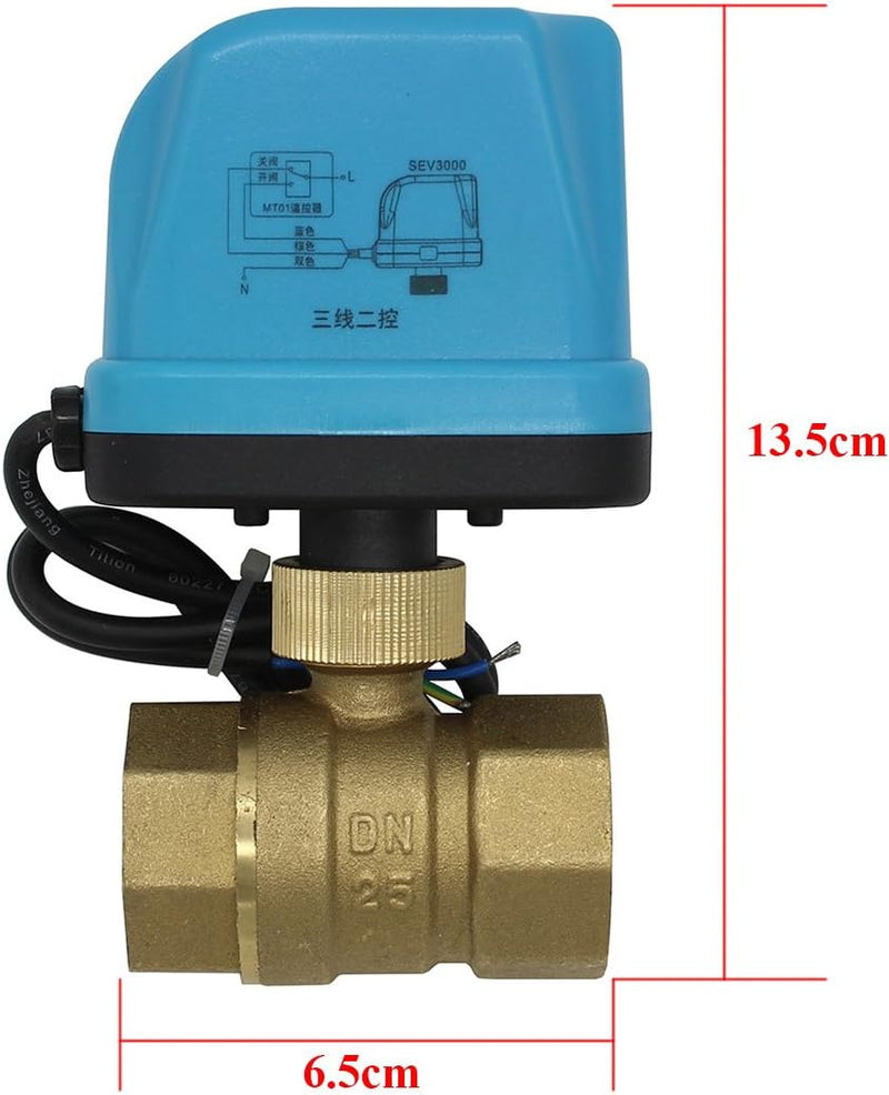 2 wege motorkugelhahn 230v 3 Kabel - kugelventil elektrisch 220v zwei wege motorventil 1/2 3/4 1 1-1