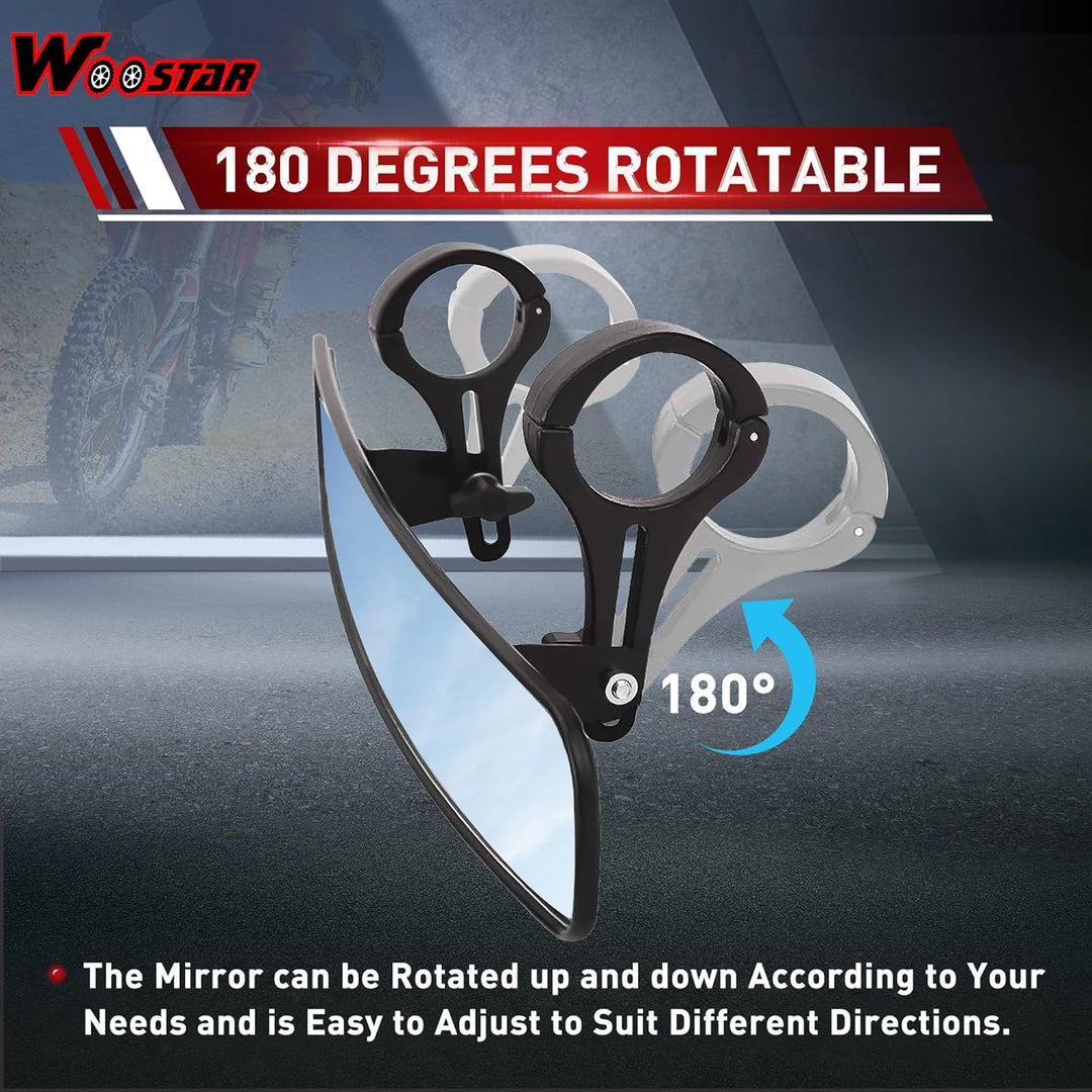 WOOSTAR 14.6" Breiter Mittlerer Rückspiegel mit 1.7" Klemmen Ersatz für ATV UTV Wikinger POLARIS RZR