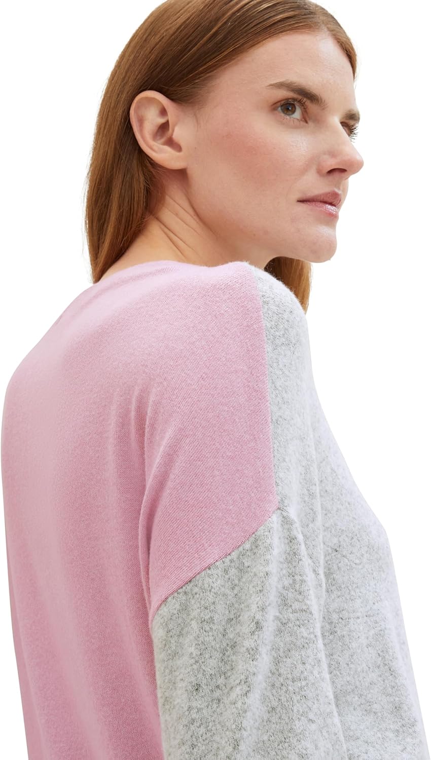 TOM TAILOR Damen Longsleeve T-Shirt XL 33966 - Dusty Vanda Melange, XL 33966 - Dusty Vanda Melange