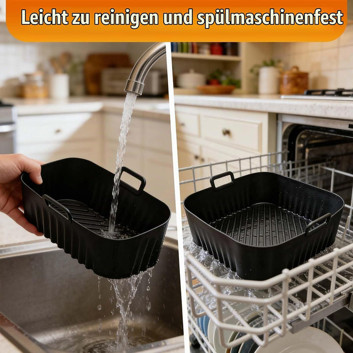26 Stück Heissluftfritteuse Zubehör für Philips Dual Basket Airfryer 3000/5000 Serie 9L(6L/3L), Aus
