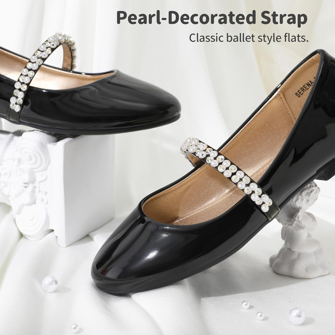 DREAM PAIRS Mädchen Mary Jane Strap Flache Schuhe Ballerinas Prinzessin Schuhe Flache Schulschuhe 28