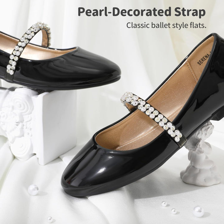 DREAM PAIRS Mädchen Mary Jane Strap Flache Schuhe Ballerinas Prinzessin Schuhe Flache Schulschuhe 28