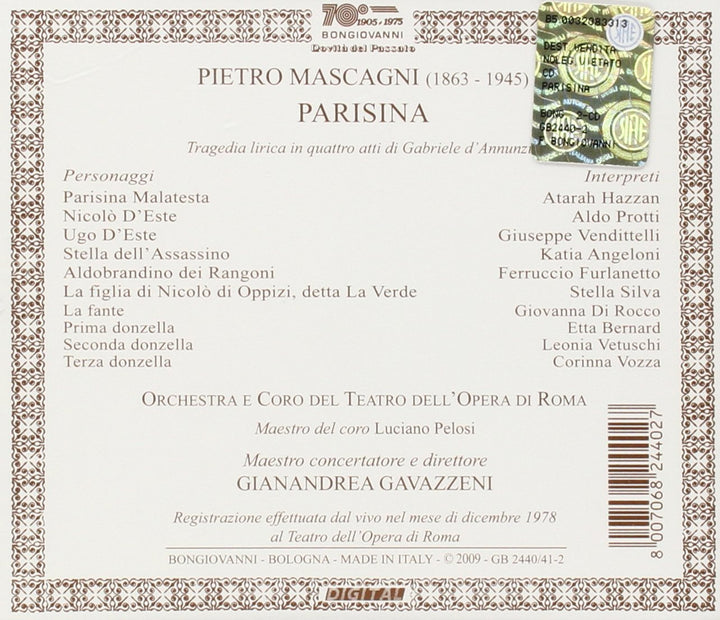 Parisina, Audio-CD