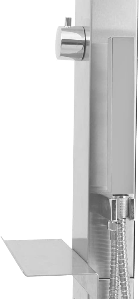 vidaXL Gartendusche Edelstahl Gerade