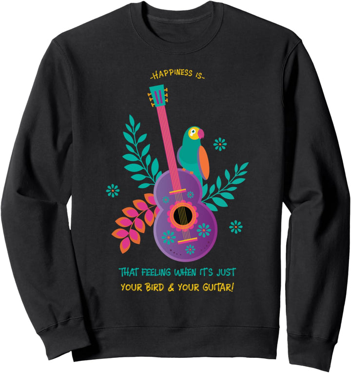 Musik Komisch Gitarre Vogel Papagei Sweatshirt