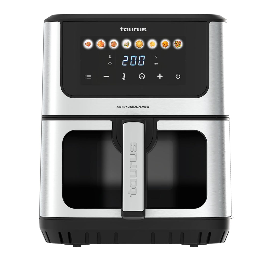 Taurus – Heissluftfritteuse Air Fry Digital 7S View, 1600W, 6,5L, 8 Programme, Touchscreen, Signalto