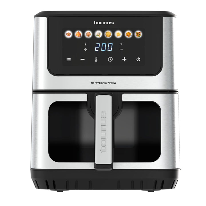 Taurus – Heissluftfritteuse Air Fry Digital 7S View, 1600W, 6,5L, 8 Programme, Touchscreen, Signalto