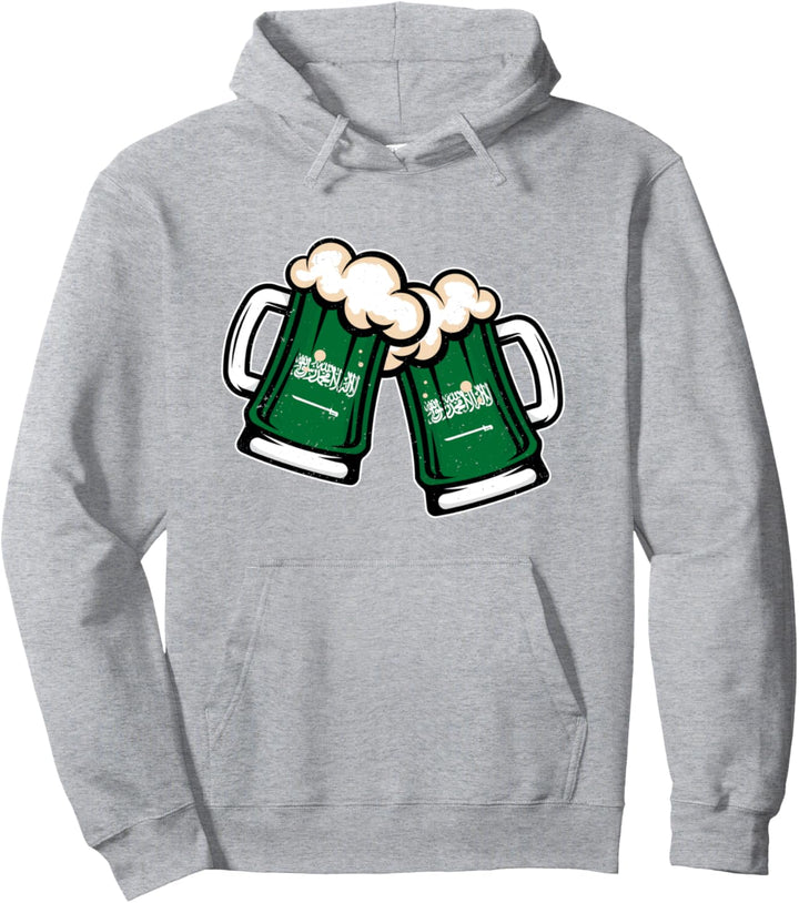 Bierkrug mit Flagge von Saudi-Arabien, cooles saudi-arabisches Bier Pullover Hoodie