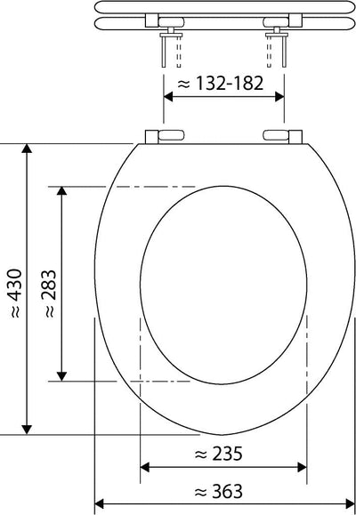 'aquaSu® WC-Sitz mit Absenkautomatik, Dekor Glücksstern, High Gloss Toilettendeckel, antibakterielle