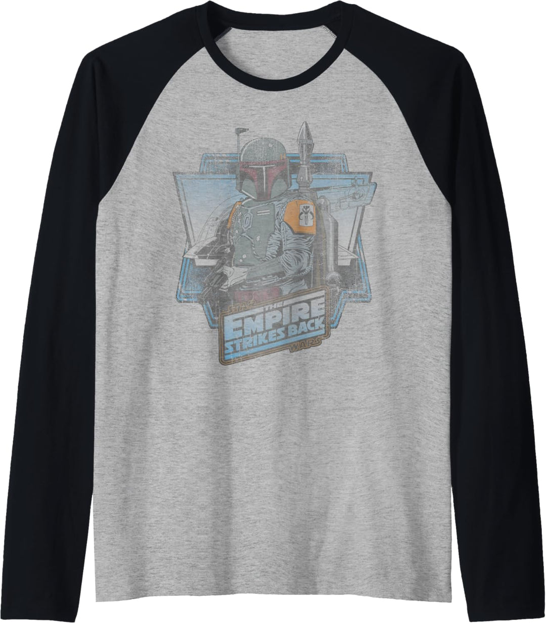 Star Wars The Empire Strikes Back Boba Fett Vintage Portrait Raglan